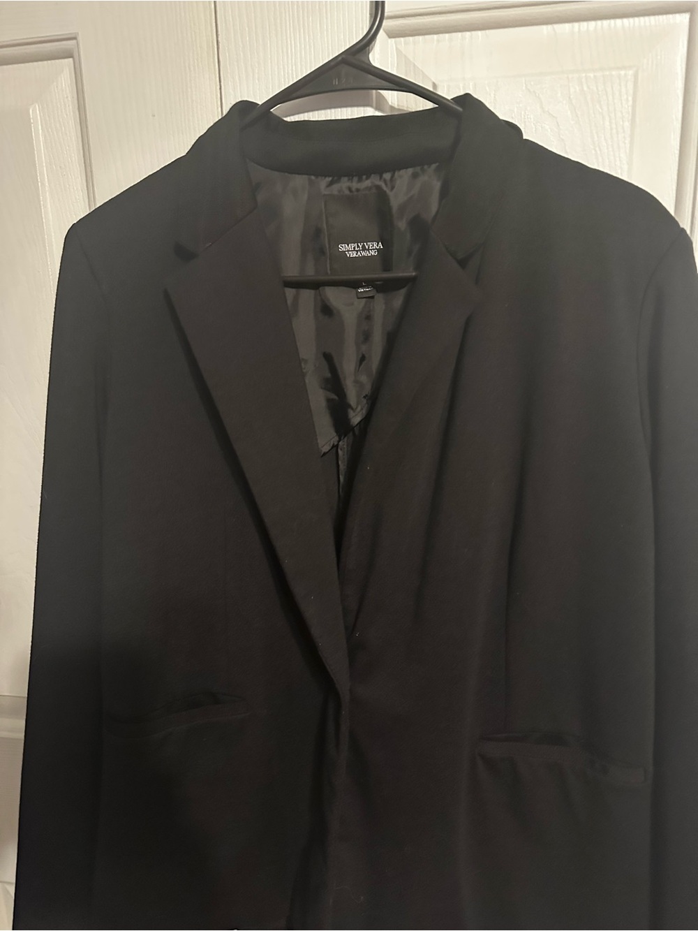 Simply Vera Vera Wang Black Single-Breasted Blazer